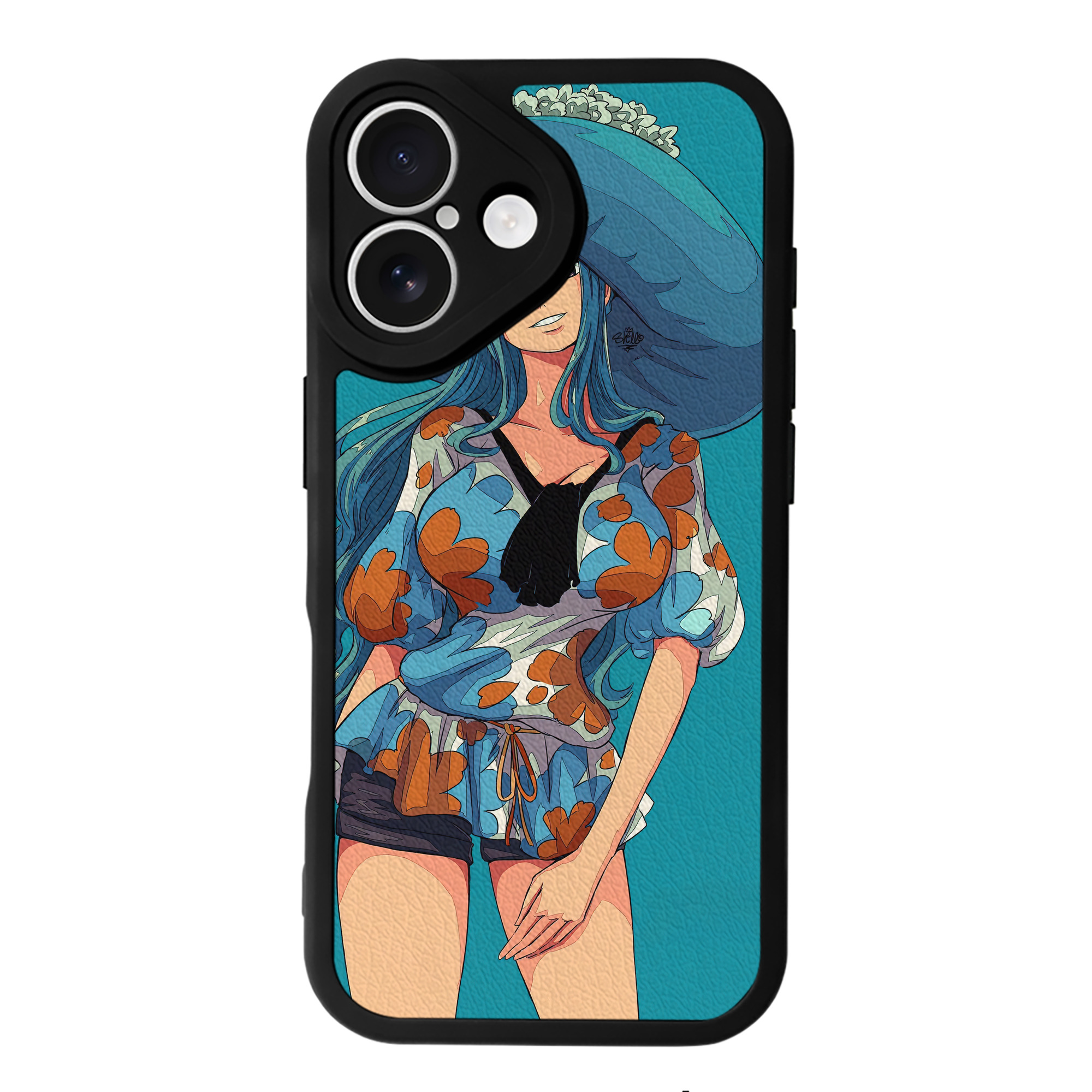 （画像用） ワンピース ONE PIECE 【iPhone 16シリーズ対応】シリコンスマホケース（レザー調） 材質：シリコン